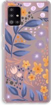 Case Company® - Samsung Galaxy A51 5G hoesje - Flowers with blue leaves - Soft Cover Telefoonhoesje - Bescherming aan alle Kanten en Schermrand