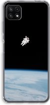 Case Company® - Samsung Galaxy A22 5G hoesje - Alone in Space - Soft Cover Telefoonhoesje - Bescherming aan alle Kanten en Schermrand