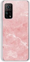 Case Company® - Xiaomi Mi 10T hoesje - Roze marmer - Soft Cover Telefoonhoesje - Bescherming aan alle Kanten en Schermrand