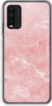 Case Company® - Xiaomi Redmi 9T hoesje - Roze marmer - Soft Cover Telefoonhoesje - Bescherming aan alle Kanten en Schermrand