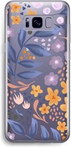 Case Company® - Samsung Galaxy S8 hoesje - Flowers with blue leaves - Soft Cover Telefoonhoesje - Bescherming aan alle Kanten en Schermrand