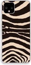 Case Company® - Google Pixel 4 hoesje - Arizona Zebra - Soft Cover Telefoonhoesje - Bescherming aan alle Kanten en Schermrand