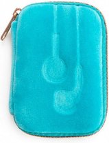 opbergetui Earbuds 11 x 8 x 2 cm velvet blauw