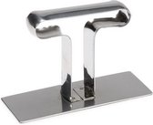 uitdrukker voor garneerring 9 x 3 cm rvs zilver