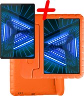 Lenovo Tab M10 FHD Plus Hoesje Kinder Hoes Shockproof Cover - Kindvriendelijke Lenovo Tab M10 FHD Plus Hoes Kids Case Met Screenprotector - Oranje