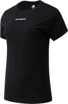 New Balance Relentless Tee WT11190BK, Vrouwen, Zwart, T-shirt, maat: L