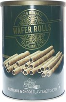 Wafer rolls gevuld met hazelhoot & chocolade creme