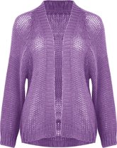 Raha Summer Vest - Gebreid Vest met Ballonmouwen - Lila