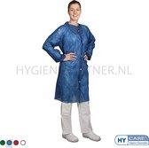 10 stuks / wegwerp jas / beschermjas / blauw / stofjas / labjas / disposable bezoekersjas / non-woven polypropyleen