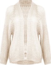 Raha Summer Vest - Gebreid Vest met Ballonmouwen - Creme