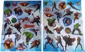 Marvel Avengers stickervel - Multicolor - Kunststof - Set van 2 - Superhelden - Versiering
