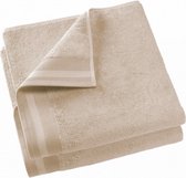 badhanddoek Contessa 70 x 140 cm beige 2 stuks