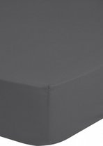 hoeslaken 90 x 220 cm katoen/satijn grijs