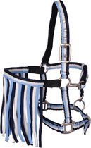 MHS Halster Stripe met touw en vliegenfrontriem Mini Blauw