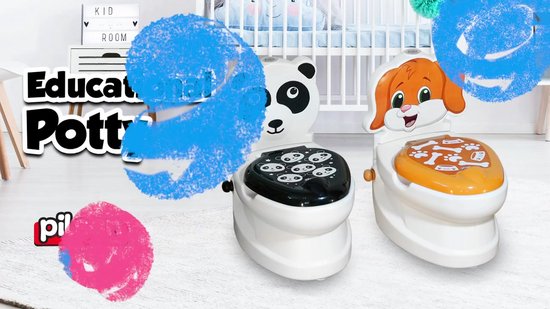 Pot D’apprentissage Pour Bébé Avec Musique - Pot En PP, Avec Sons, Protection Anti-éclaboussures, Support Papier (rose)