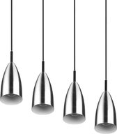 LED Hanglamp - Hangverlichting - Iona Farona - E14 Fitting - 4-lichts - Rond - Mat Nikkel - Aluminium