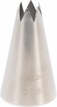 spuitmondje ster 10 mm RVS zilver