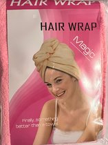 Haarhanddoek - microvezel handdoek - handdoek voor haren - roze 21,5 x 16,7 x 4,3 cm (lxbxh)