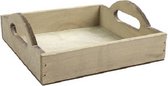 dienblad Mirela 16,5 x 16,5 x 6,7 cm hout grijs