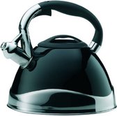 fluitketel Varus 3 liter 22 x 21,5 cm RVS zwart/zilver