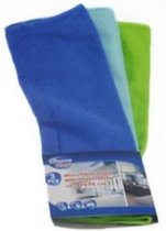 microvezeldoek 30 cm blauw/groen 3 stuks