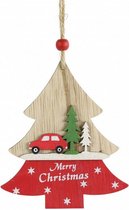 kersthanger boom Anouk 10 x 12 cm karton rood