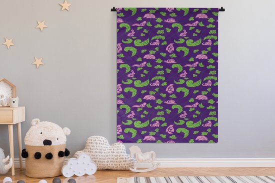 Wandkleed - Wanddoek - Bladeren - Dieren - Patronen - 120x160 cm - Wandtapijt