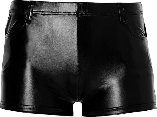 Apollo - Hotpants dames - Latex - Zwart - Maat XXS/XS - Hotpants - Carnavalskleding - Feestkleding - Hotpants latex - Hotpants dames