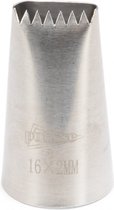 spuitmond Vlechtwerk 16 x 2 mm RVS zilver