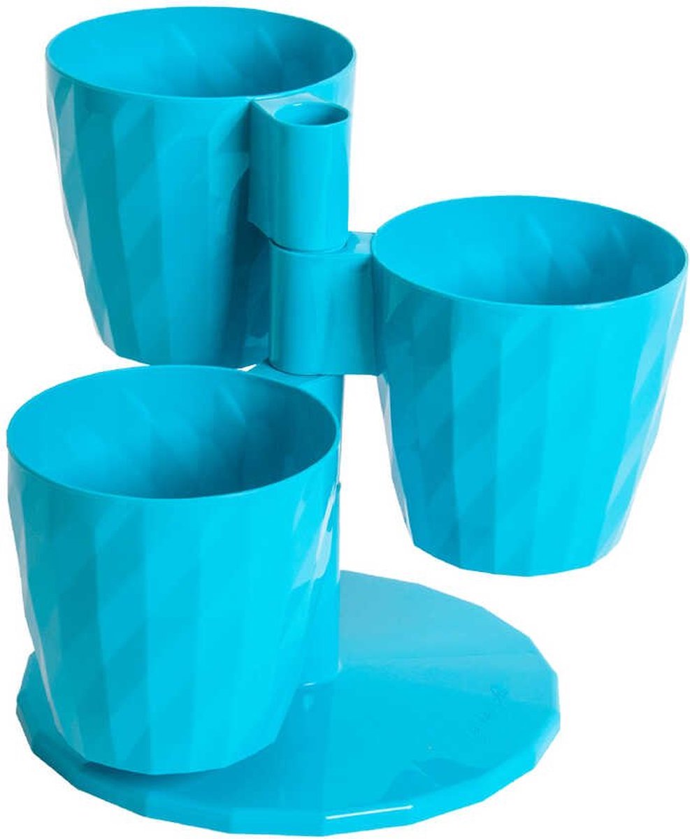 3in1 bloempotten turkoois en kruidenpotten turquoise blauwe cactuspotten