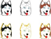 Dali's Pet Husky Aanpasbare ID-tags voor huisdieren Gegraveerd Hondenpenning