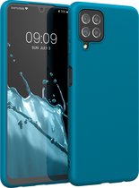 kwmobile telefoonhoesje voor Samsung Galaxy A22 4G - Hoesje voor smartphone - Back cover in Caribisch blauw