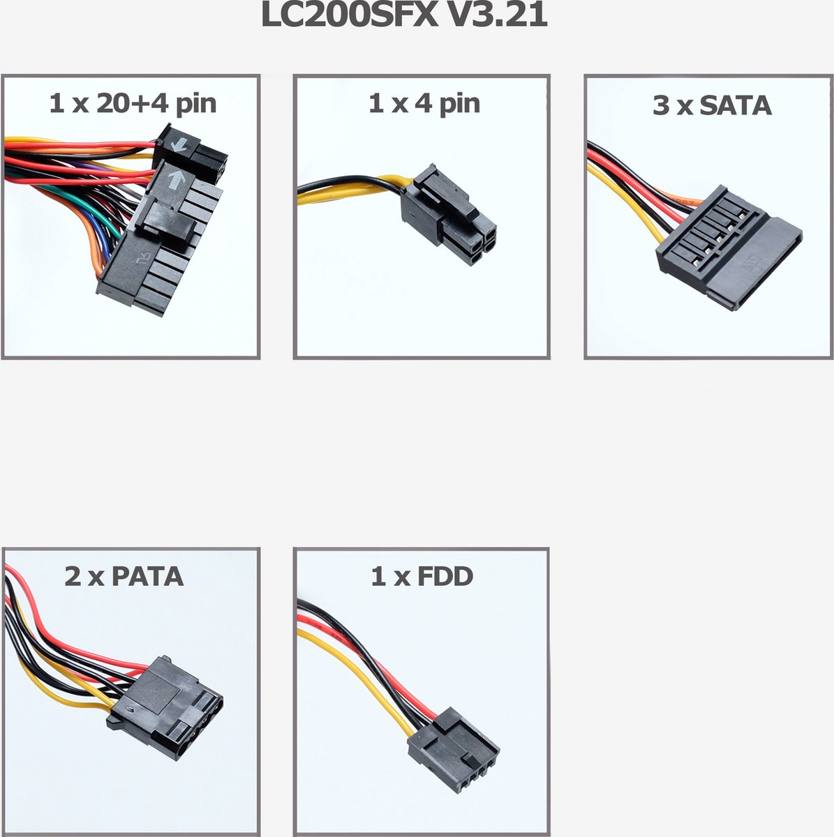 LC-Power LC200SFX V3.21 unité d'alimentation d'énergie 200 W 20+4 pin