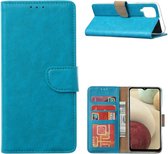 Samsung Galaxy A22 4G - Hoesje met pasjeshouder - Portemonnee - Bookcase - TURQUOISE