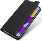 Samsung Galaxy M52 5G, Galaxy M52 5G Smart Case met unieke slimme magneet sluiting, inclusief stand functie. Wallet book hoesje in extra luxe TPU leren uitvoering, business kwalite