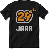 29 Jaar Feest kado T-Shirt Heren / Dames - Perfect Verjaardag Cadeau Shirt - Goud / Zilver - Maat XXL