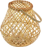 lantaarn 25 cm bamboe/glas naturel