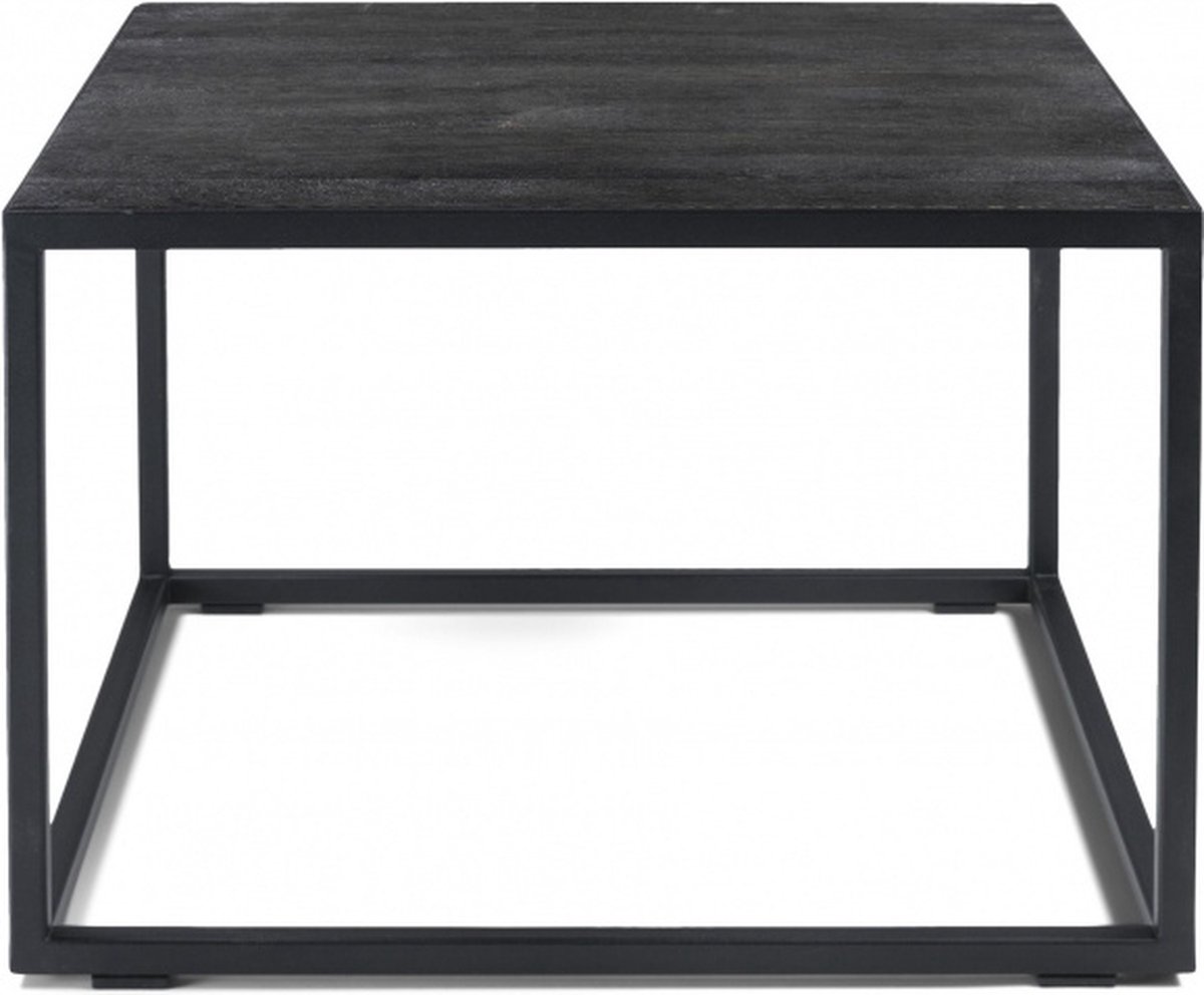 Spinder Design salontafel Daniël 60 x 40 cm staal hout zwart