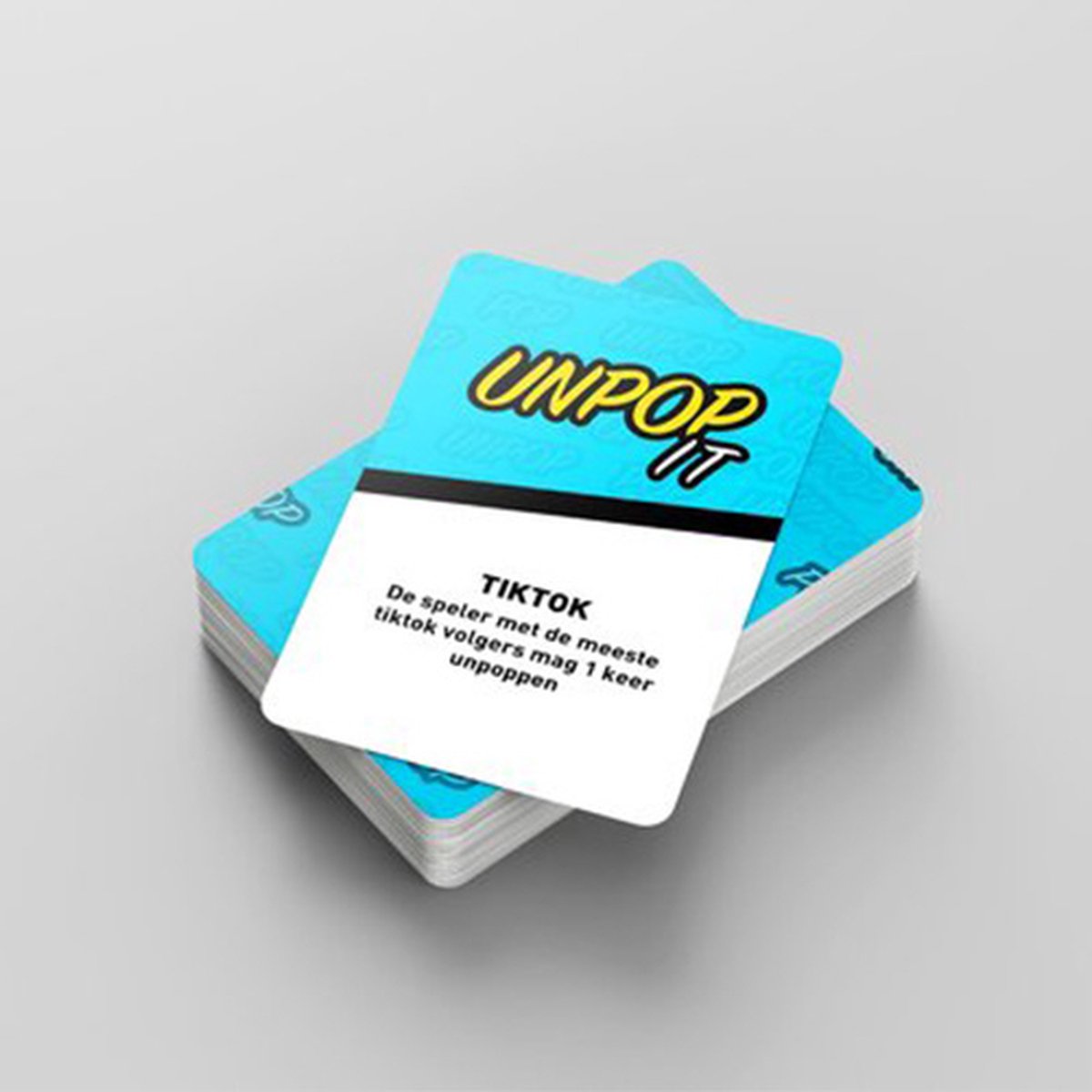 UnPop it kaartspel - Fidget toys - Pop it - 51 opdrachten - Karton - blauw