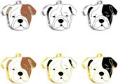 Dali's Pet Bulldog Aanpasbare ID-tags voor huisdieren Gegraveerd Hondenpenning