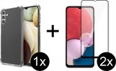 Samsung Galaxy A13 4G hoesje shock proof transparant - Full Cover - 2x Samsung A13 Screenprotector