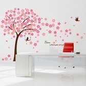 Home Decoratie Sticker Roze Kersen Bloesem