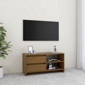 Tv-meubel 80x31x39 cm massief grenenhout honingbruin