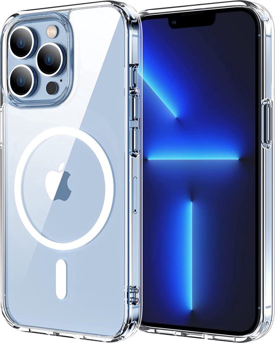 dichtbij Scheermes zakdoek iPhone 13 Magnetisch Opladen Hoesje Transparant Siliconen - Magnetic  Backcover case | bol.com