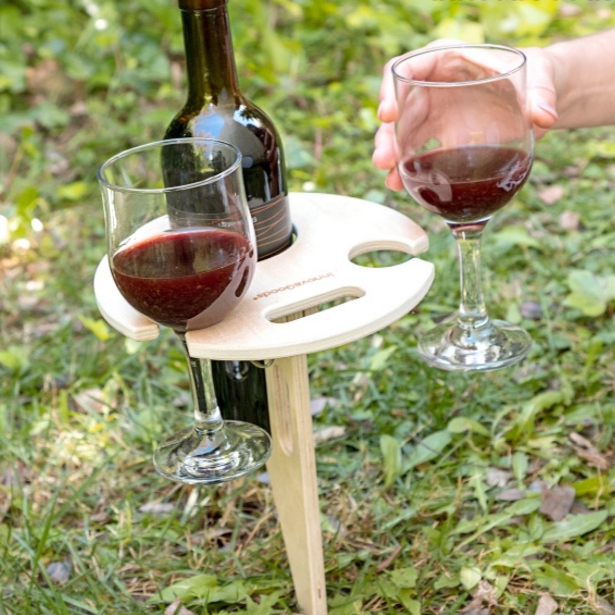Table à Verres à vin - Porte-verres à vin - Porte-bouteilles en bois -  Cadeau Vin -... | bol.com