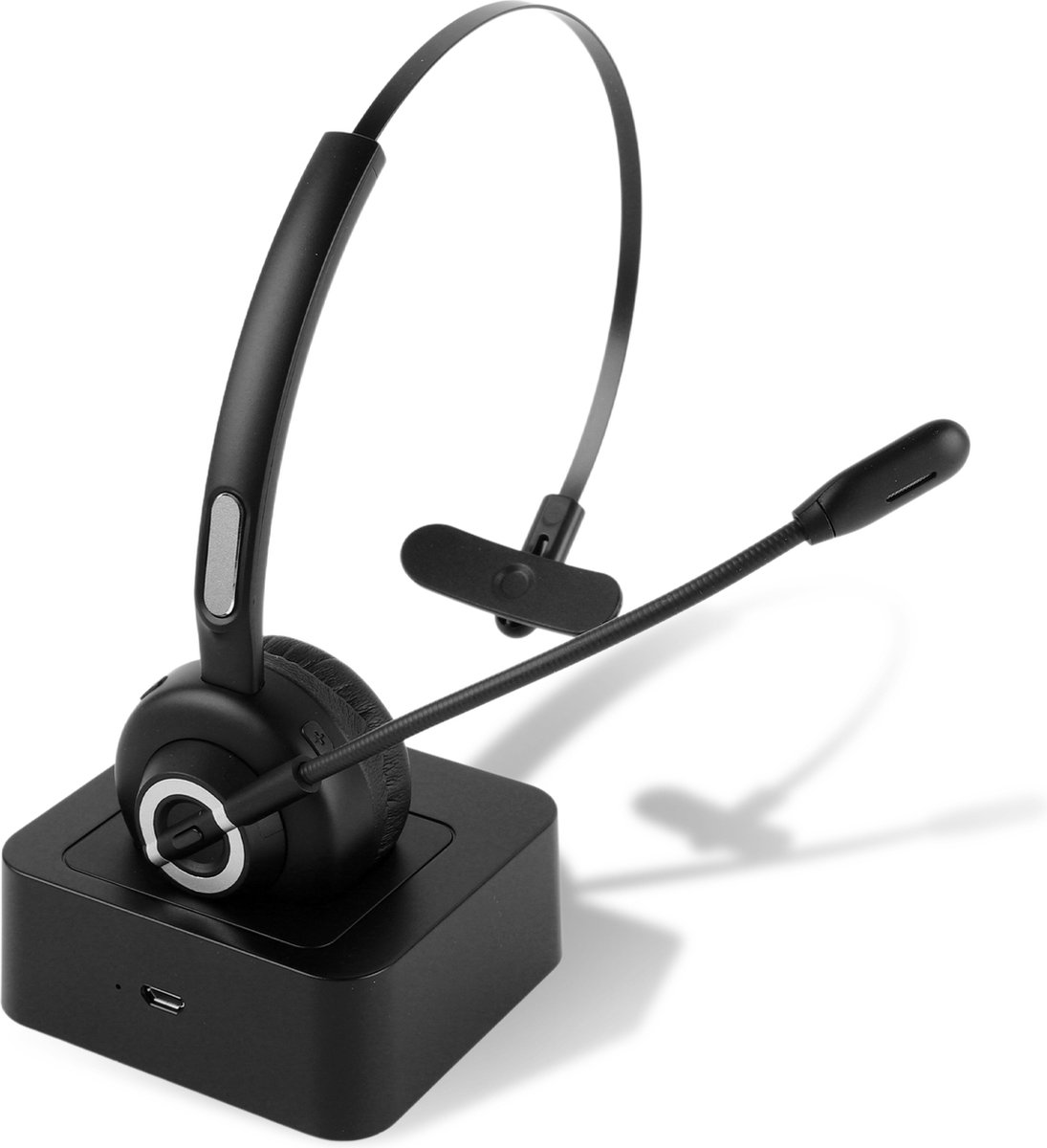 Draadloze Headset Relave - Bluetooth 5.0 - Lichtgewicht Wireless Koptelefoon met Ruisonderdrukking - 300 Graden Draaibaar Microfoon - Geschikt voor Thuis Office / Kantoor / Auto / Gaming - Compatibel met PC / Laptop / Telefoon / Laptop