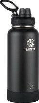 Takeya Actives Insulated Thermosbeker - Waterfles - Drinkfles - Thermosfles - 950 ml - Onyx