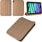 iPad Mini 2021 Book Case Tablethoes - Goud - Smart Case