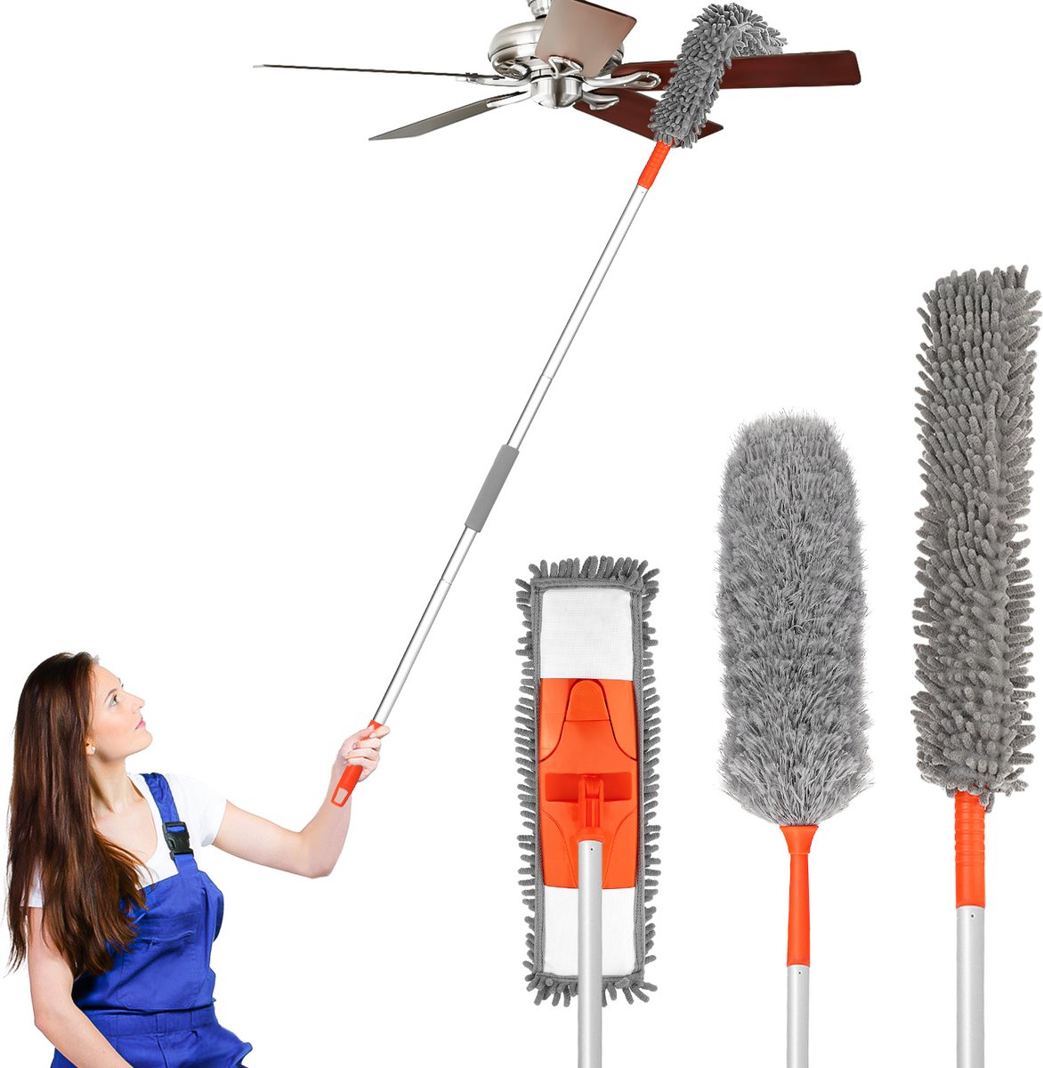 Housse de duster détachable et lavable sans rayures pour la brosse