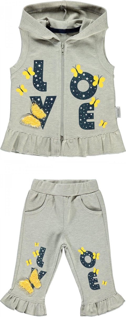 Vest & broek baby/peuter meisjes - Baby vest en broek- Love